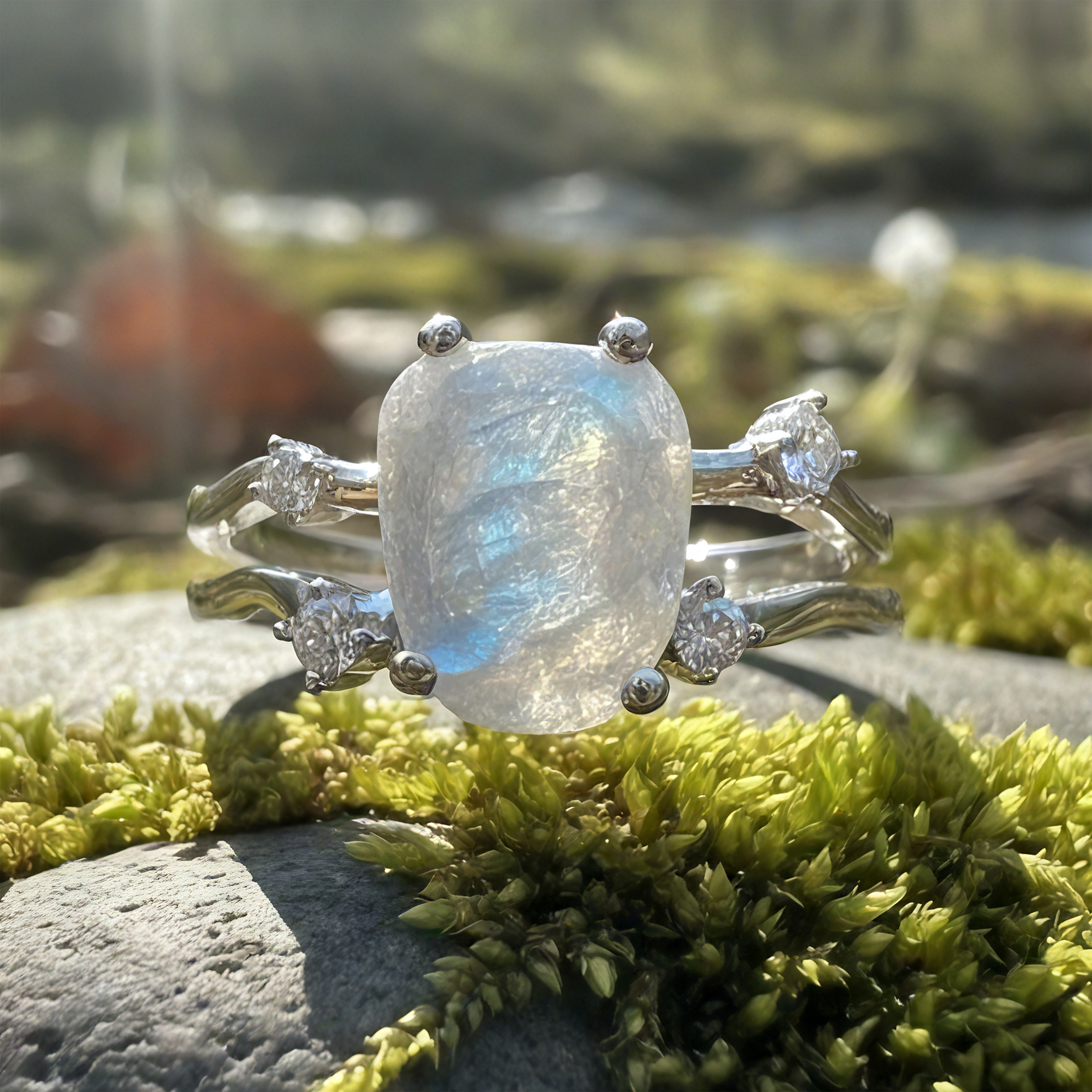 Moonstone & Silver Ring