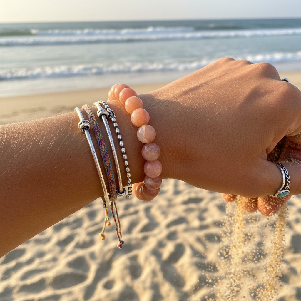 Golden Sunstone Mala Bracelet