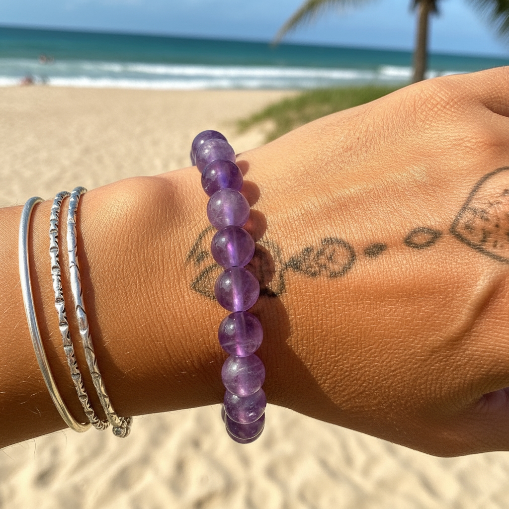 Amethyst Mala Bracelet