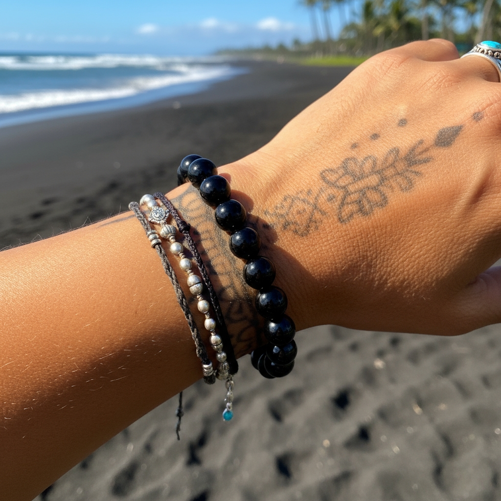 Black Obsidian Mala Bracelet