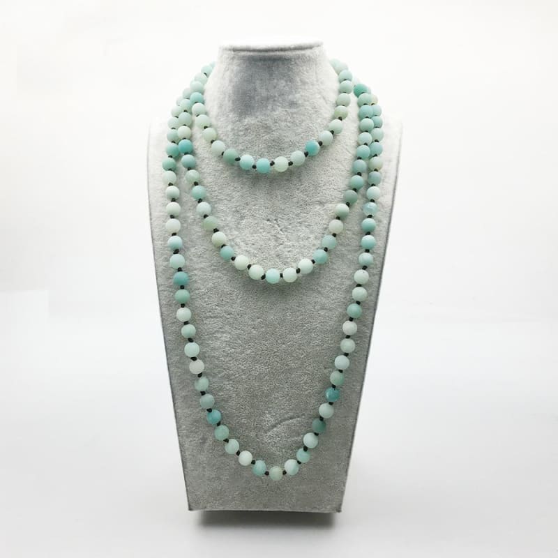 Amazonite Mala Bead Necklace