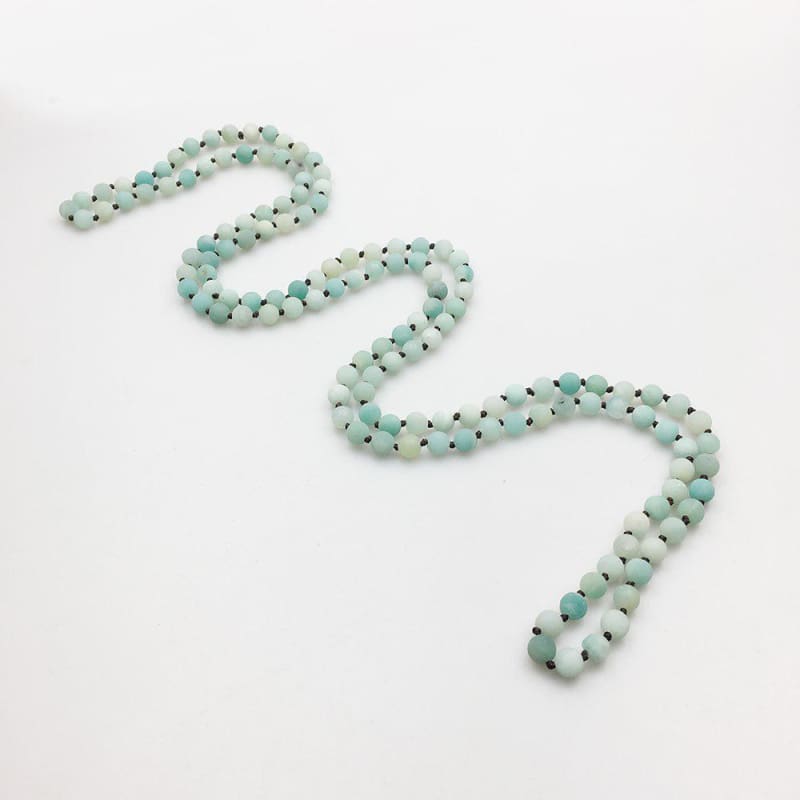 Amazonite Mala Bead Necklace