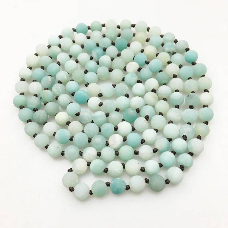 Amazonite Mala Bead Necklace