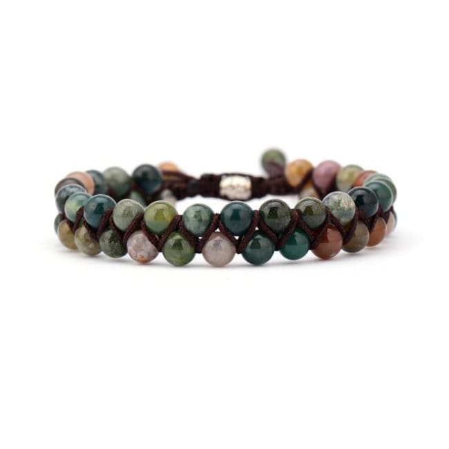Earth Spirit Braided Woven Natural Stone Bracelet - India