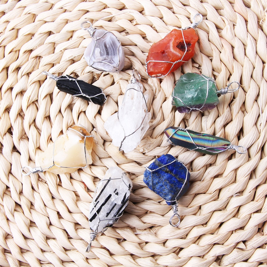 Raw Stone Pendants