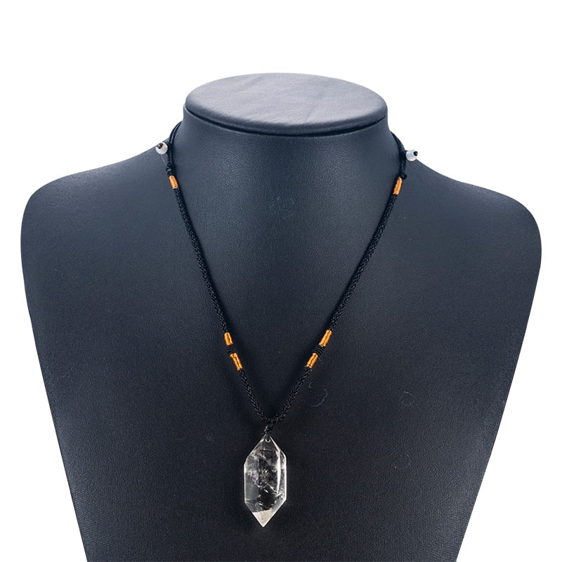 Double Pointed Crystal Quartz Pendant