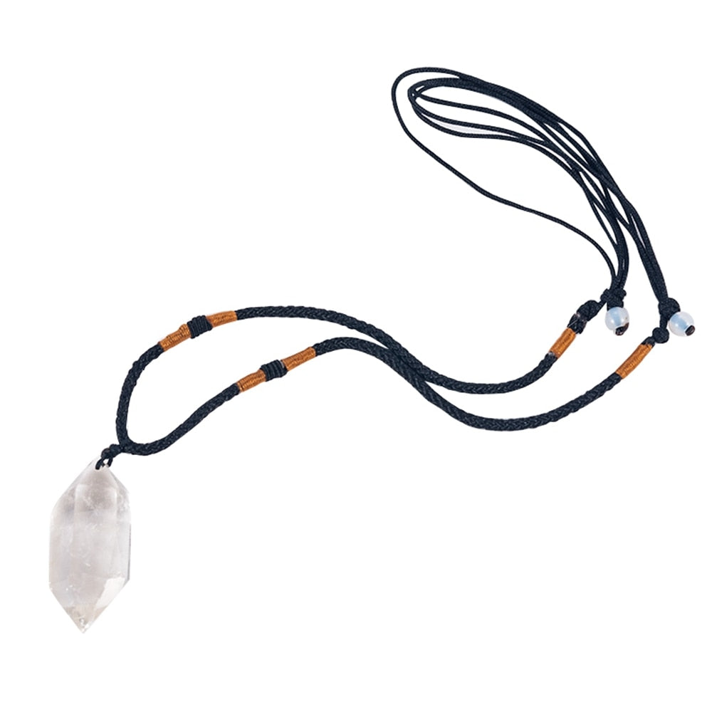 Double Pointed Crystal Quartz Pendant