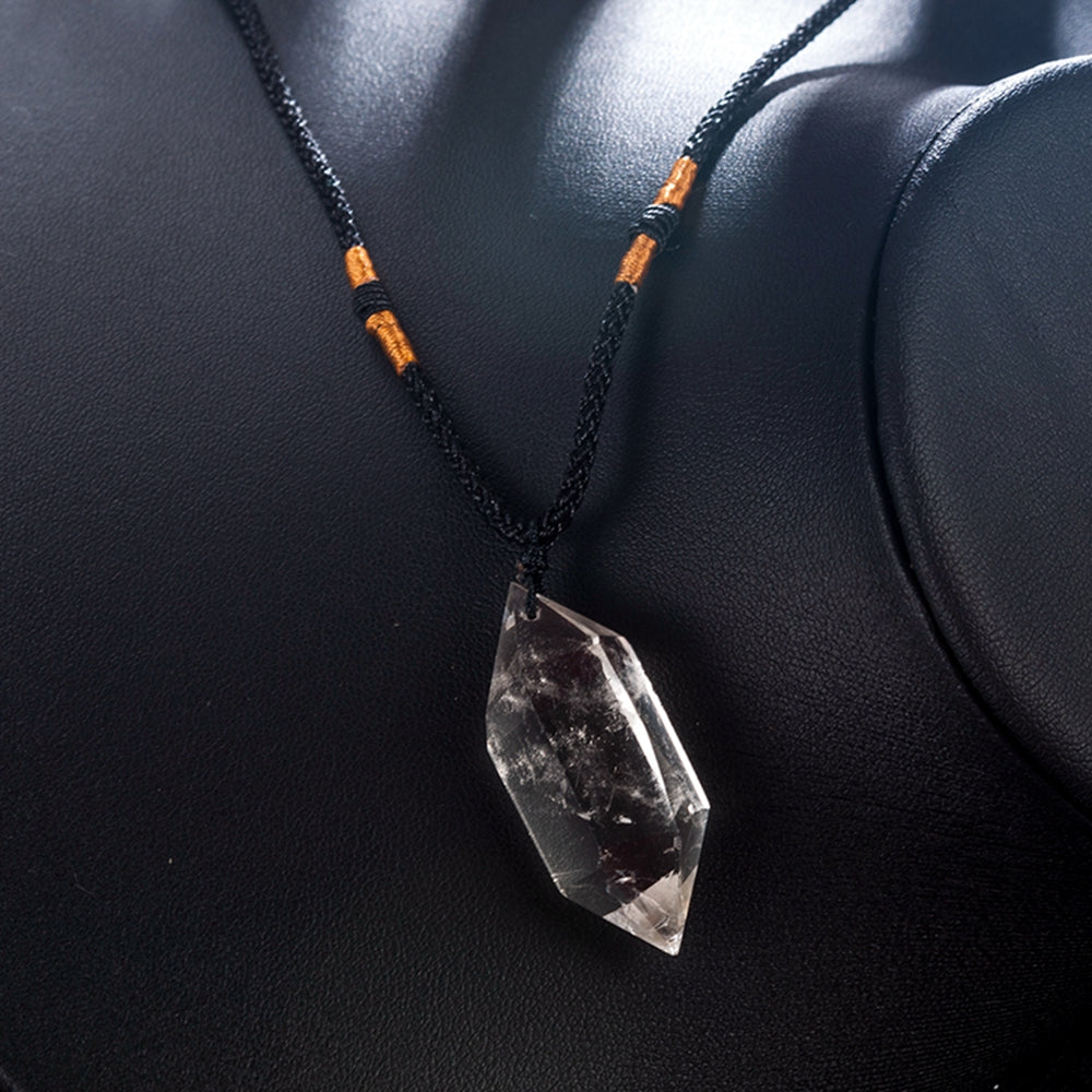 Double Pointed Crystal Quartz Pendant