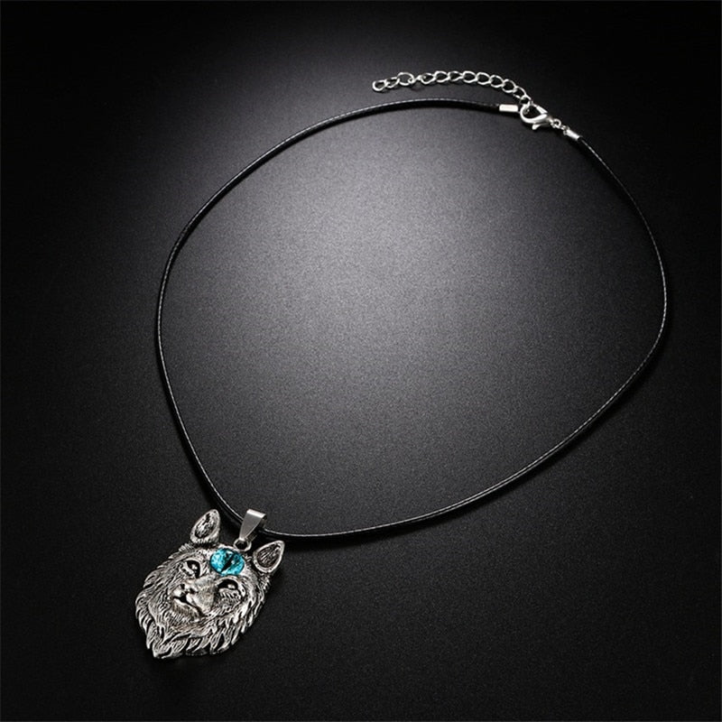 Viking Wolf Eye Silver Pendant