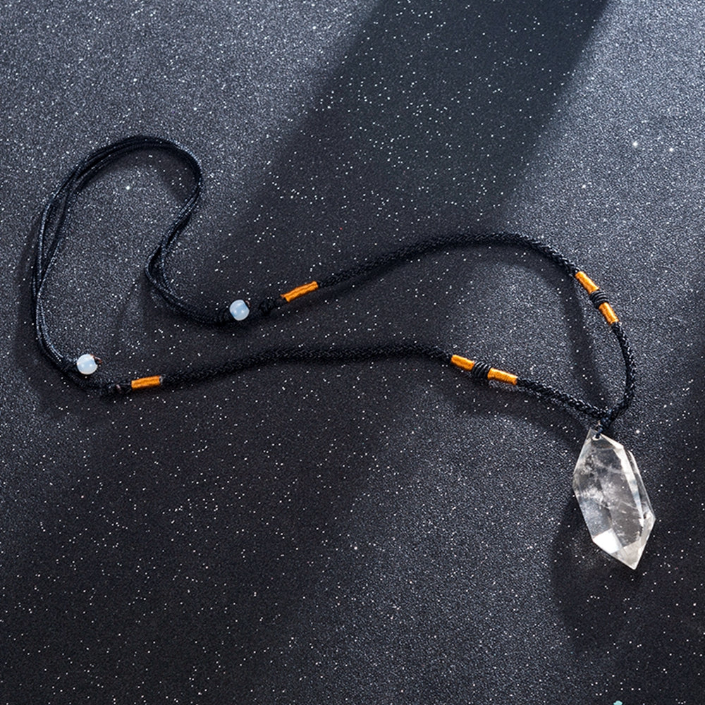 Double Pointed Crystal Quartz Pendant