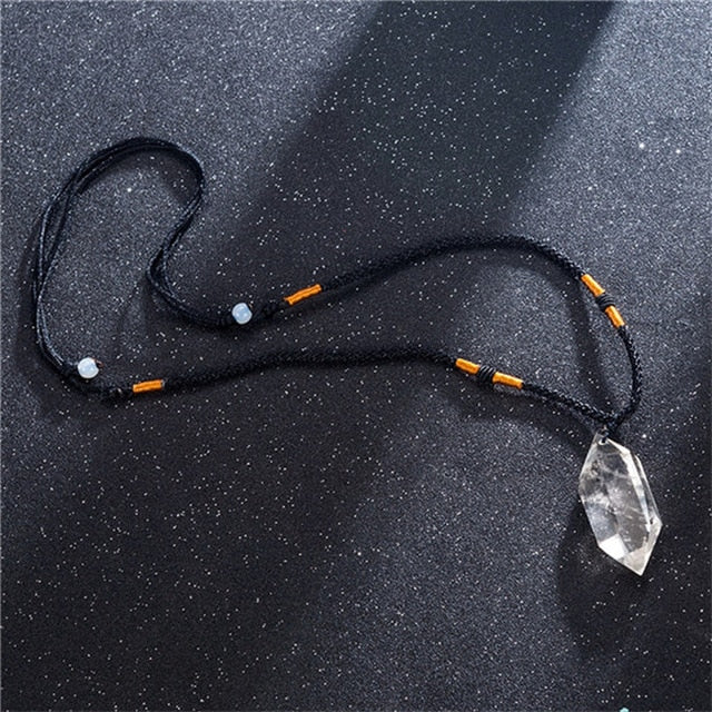 Double Pointed Crystal Quartz Pendant