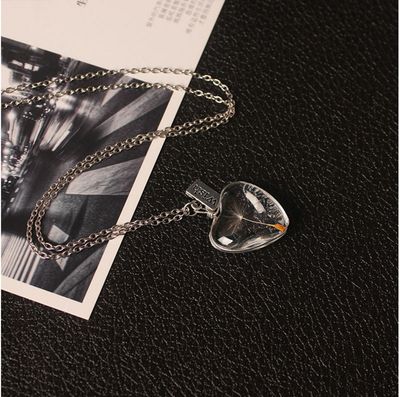 Dandelion Glass Necklace