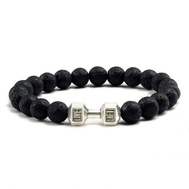 Live & Lift Lava Bead Mala Bracelet