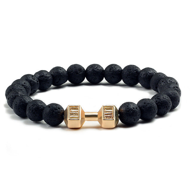 Live & Lift Lava Bead Mala Bracelet