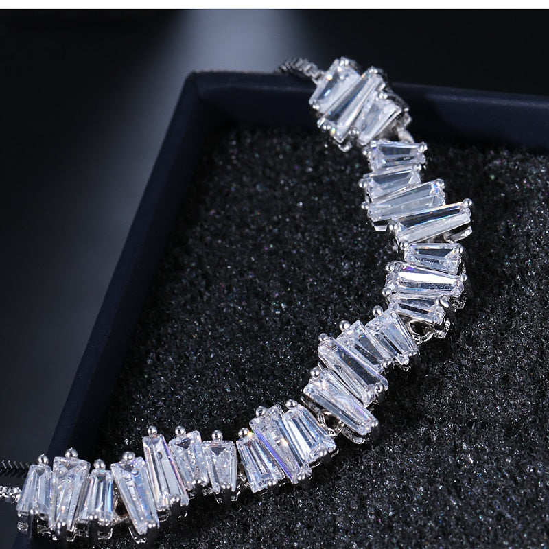 Cubic Zirconia Adjustable Bracelet
