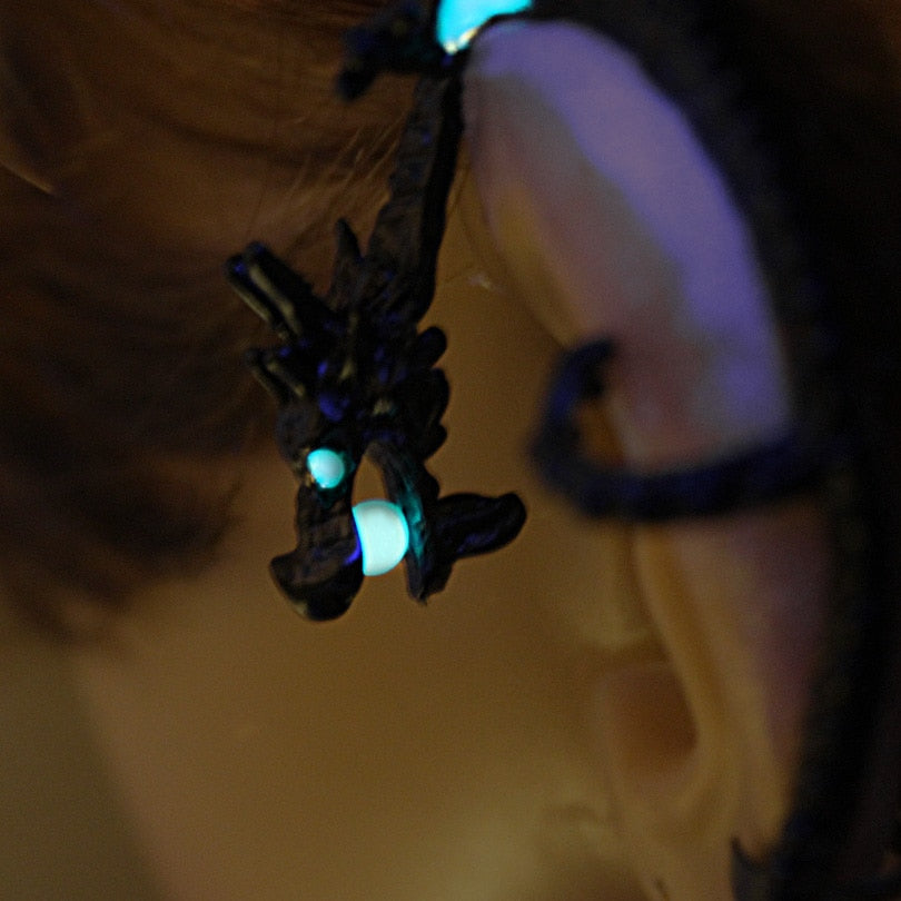 Glow in the Dark Dragon Ear Cuff