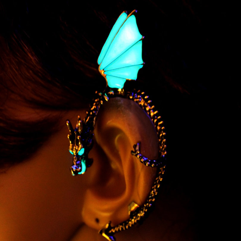Glow in the Dark Dragon Ear Cuff