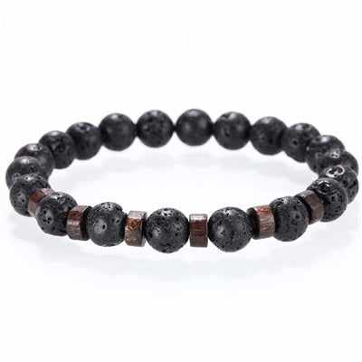 Essential Oil Diffusing Lava Mala Bead Bracelet
