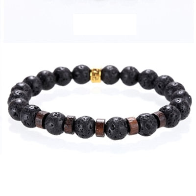 Essential Oil Diffusing Lava Mala Bead Bracelet