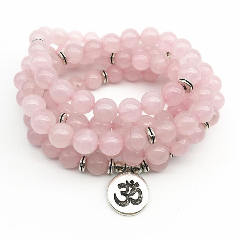 Rose Quartz Mala Bead Bracelet