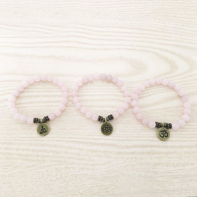 Rose Quartz Mala Bead Bracelet