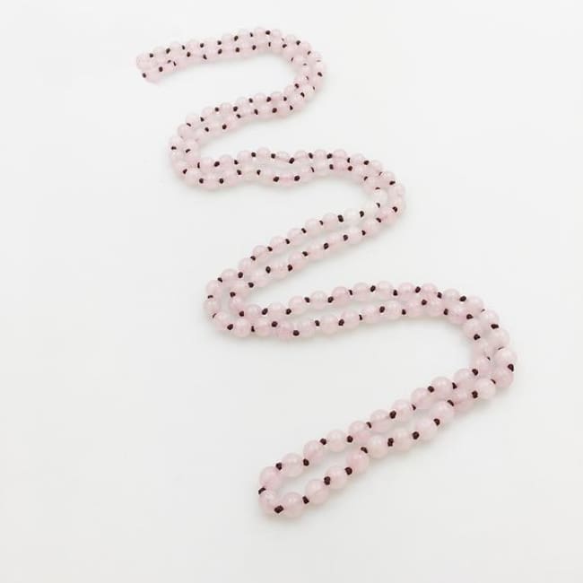 Rose Quartz Mala Bead Necklace