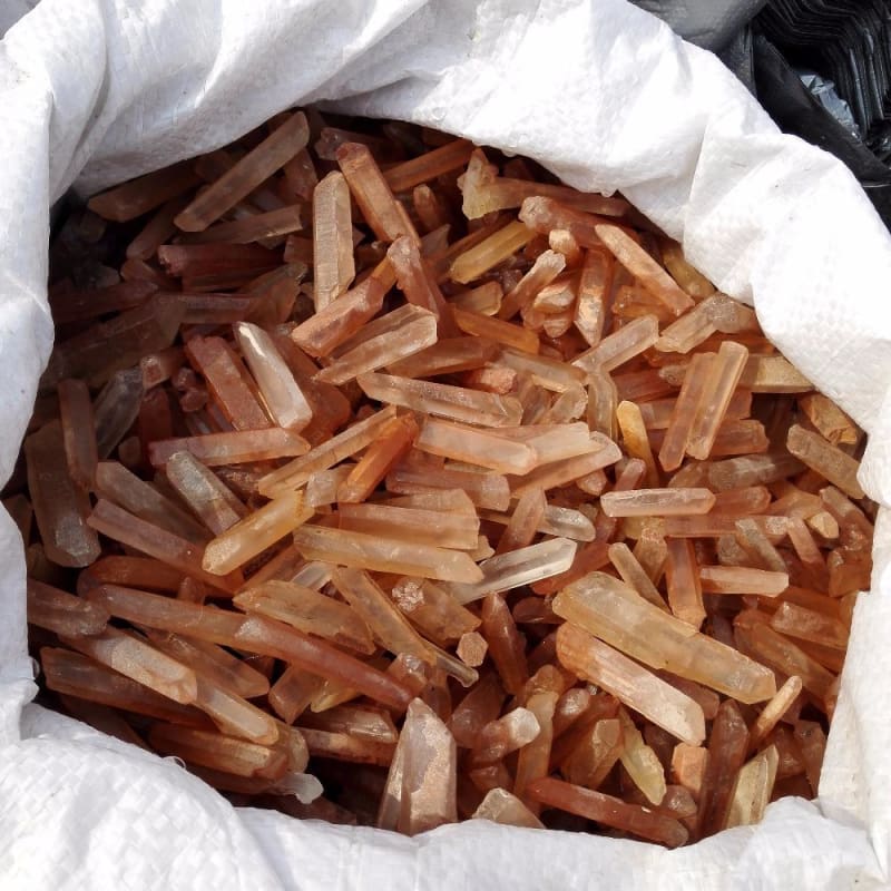 Tibetan Himalaya Red Soil Quartz Rough Shards (100 Grams) (10-20 Stones)