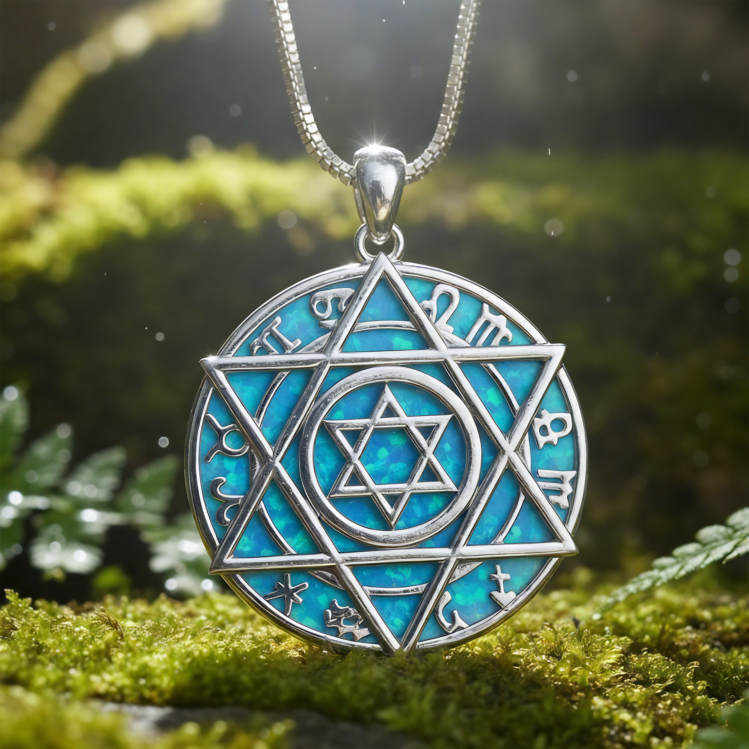 Celestial Zodiac Opal Pendant