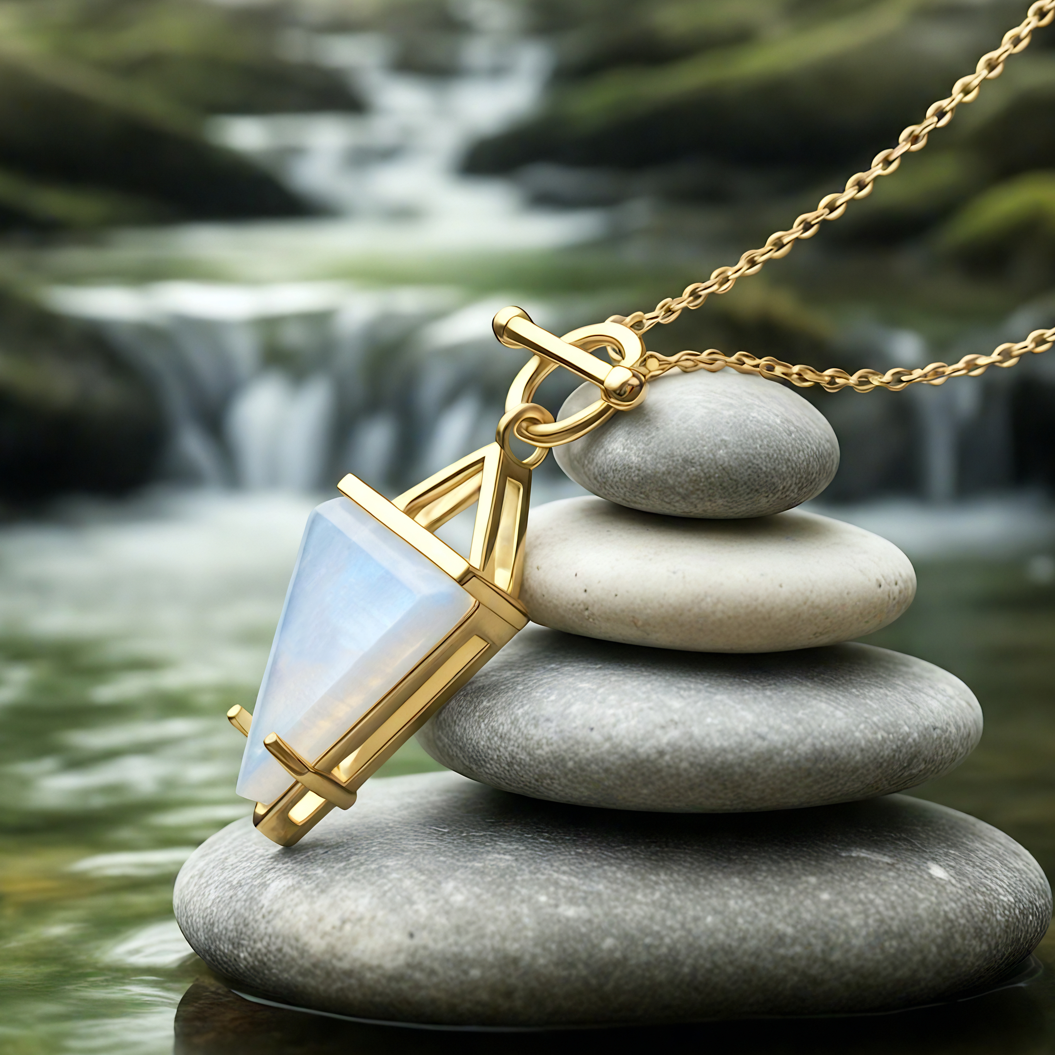 Moonstone & Gold Intuition Necklace