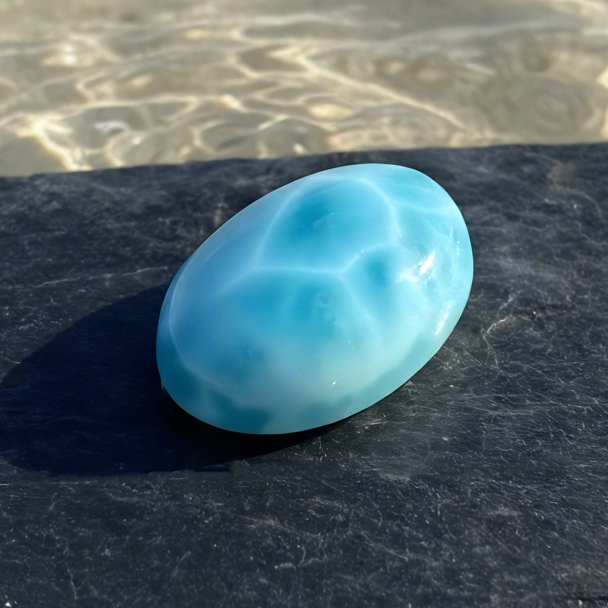Larimar Teardrop Cabochon - The Stone of Atlantis