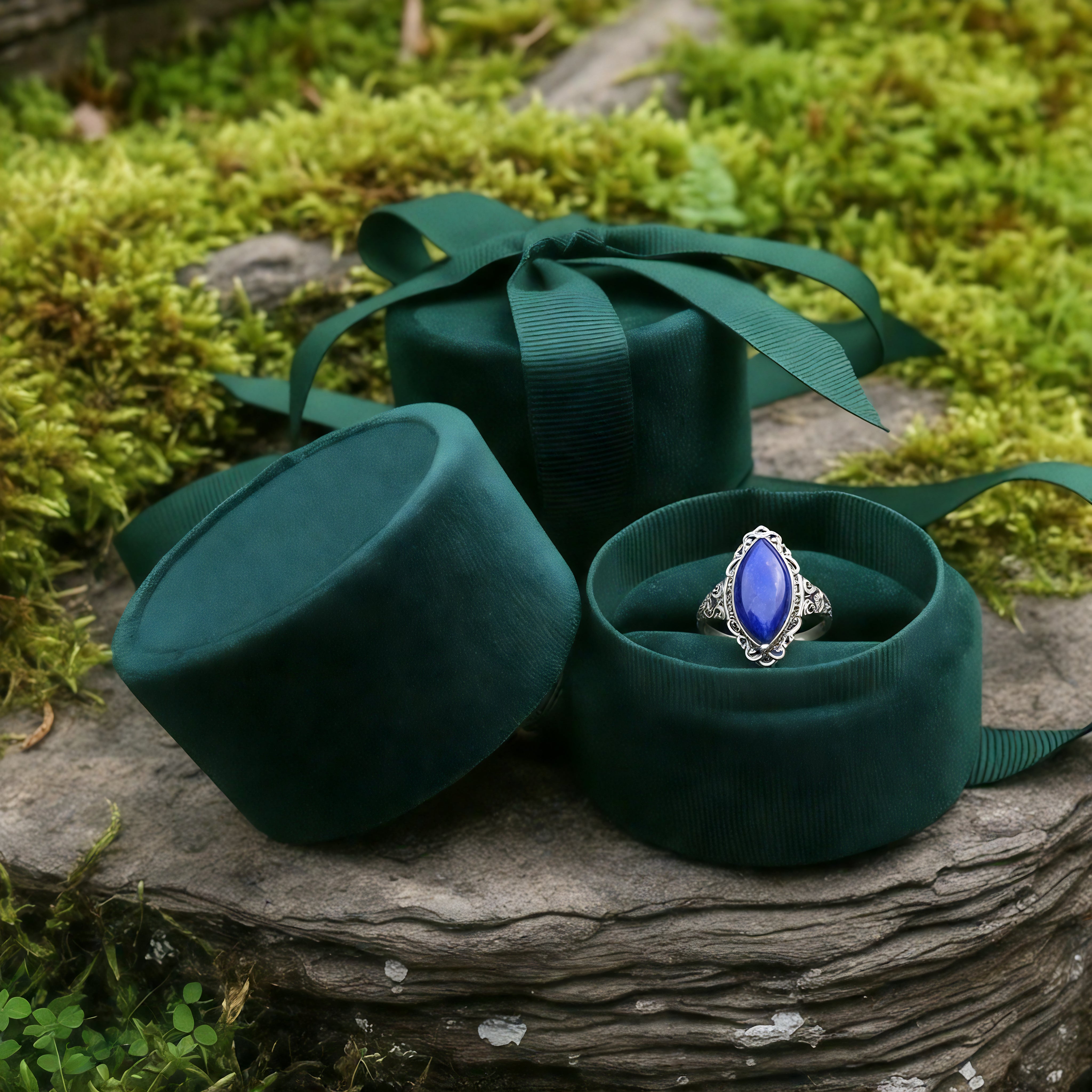 Lapis Lazuli & Silver Royal Priestess Adjustable Ring