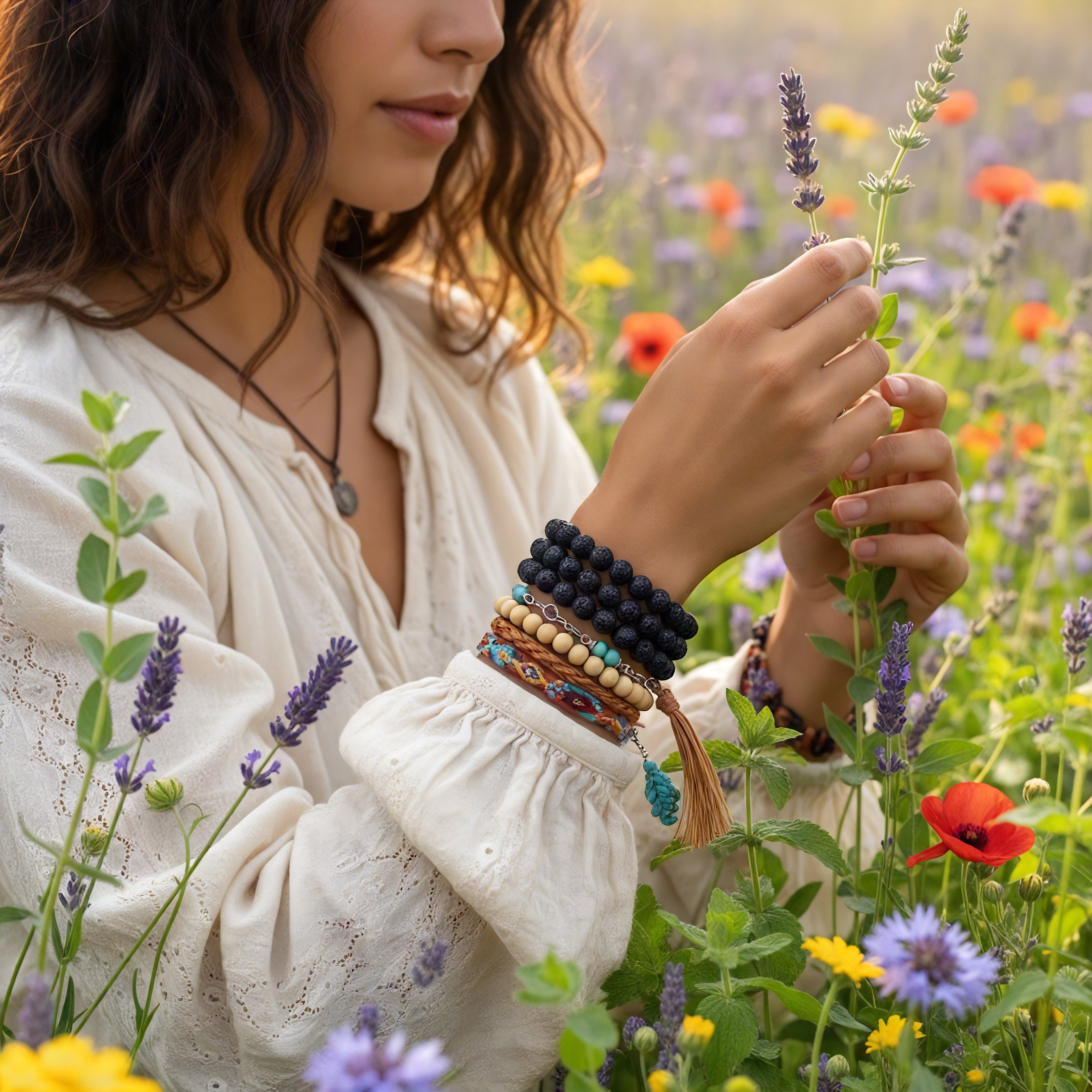 Lava Mala Aromatheraphy Bracelet