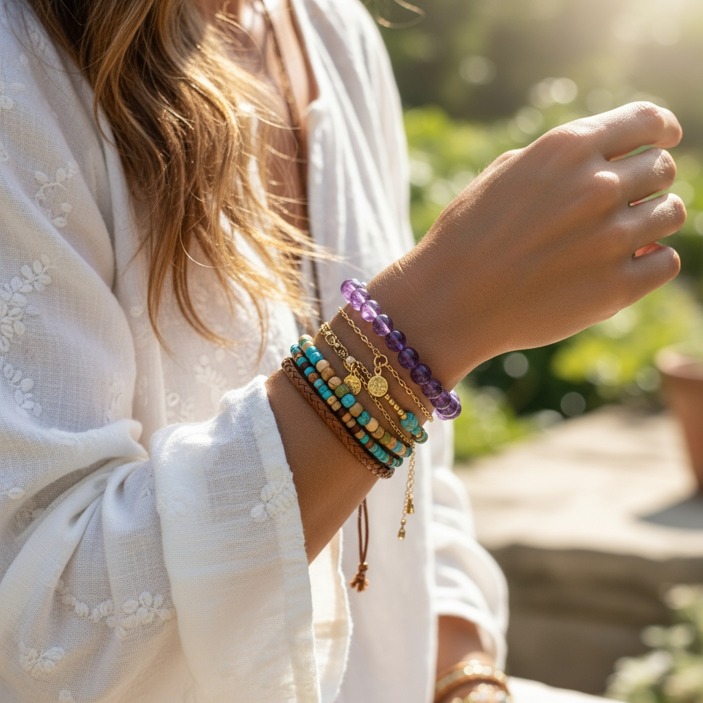 Amethyst Mala Bracelet