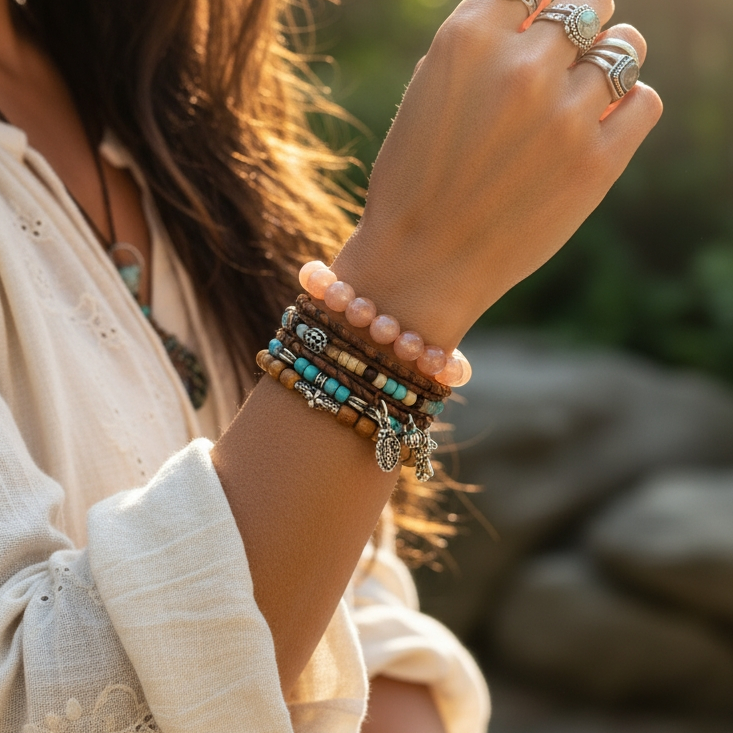 Golden Sunstone Mala Bracelet