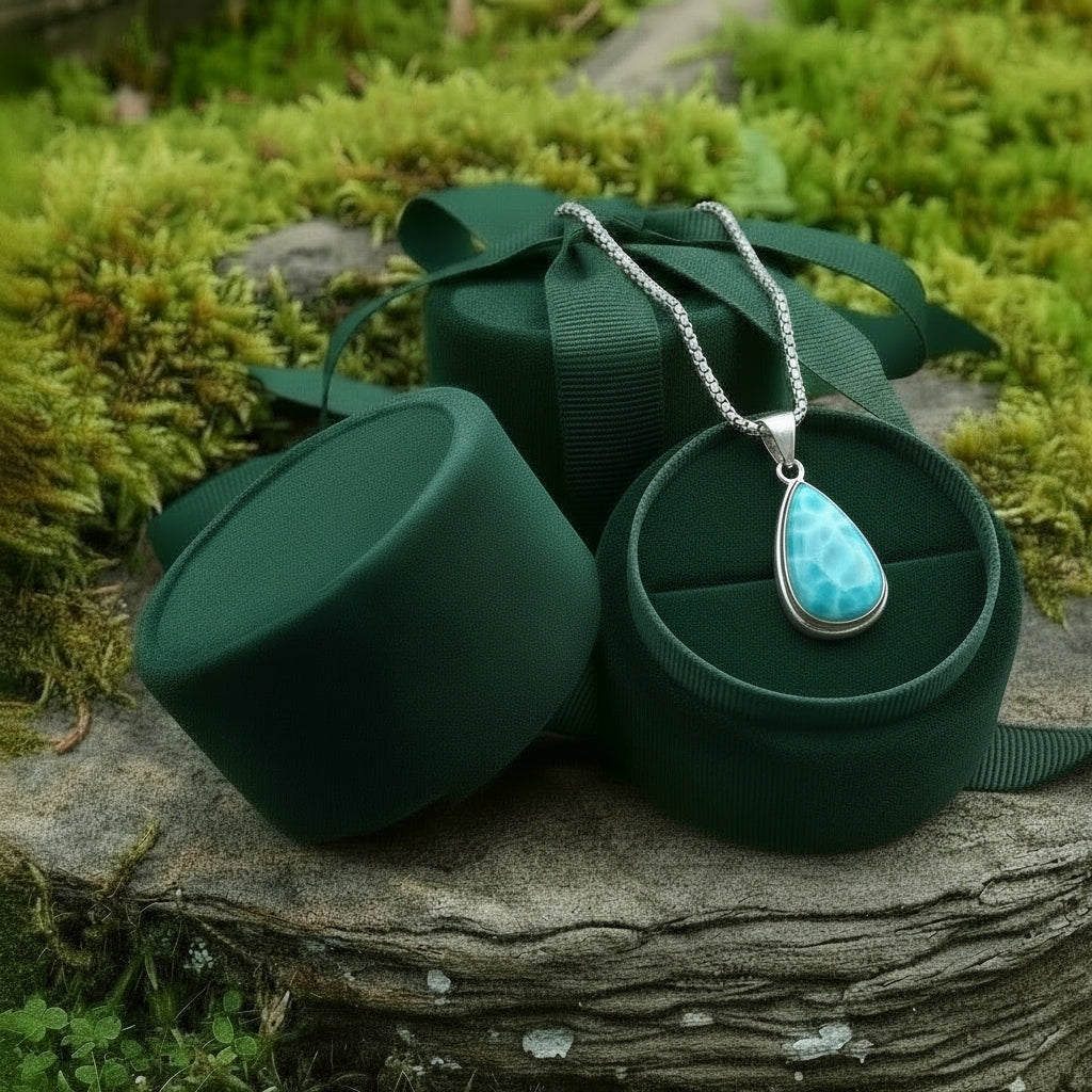Larimar Teardrop Pendant