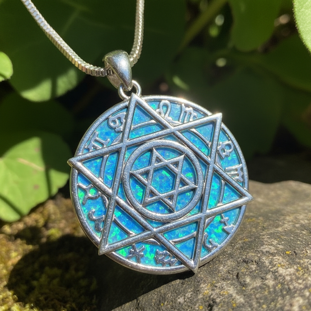 Celestial Zodiac Opal Pendant