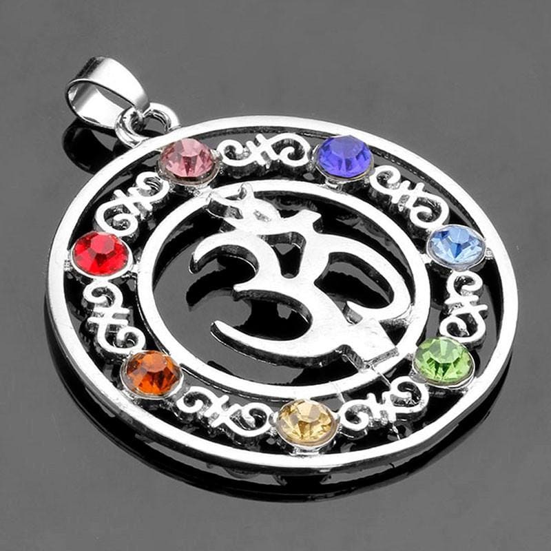 7 Chakra Om Symbol Pendant