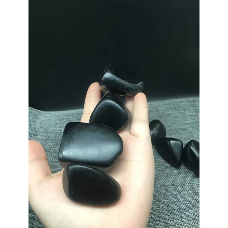 Black Tourmaline Tumbled Stones (100 Grams) (5-15 Stones)