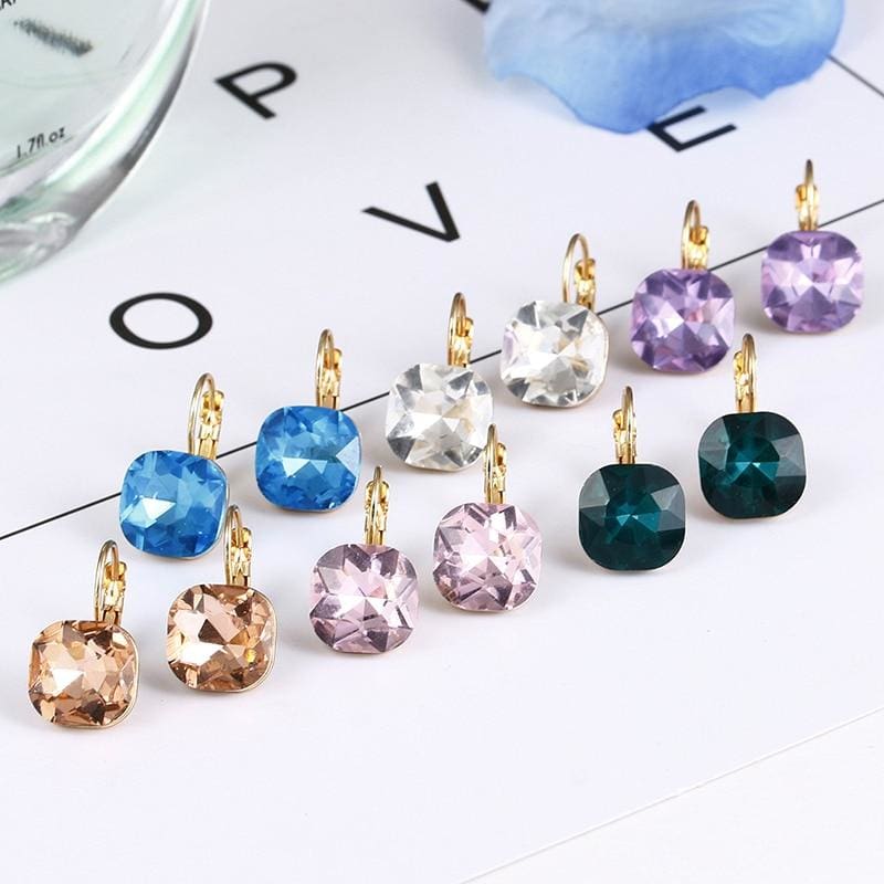 (Clearance) Fashion Crystal Earrings (6 Colors Available)