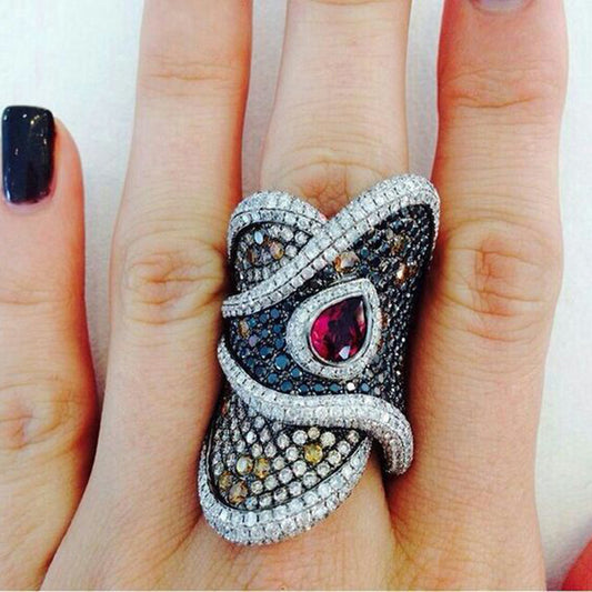 Luxury Black CZ Stone Ring