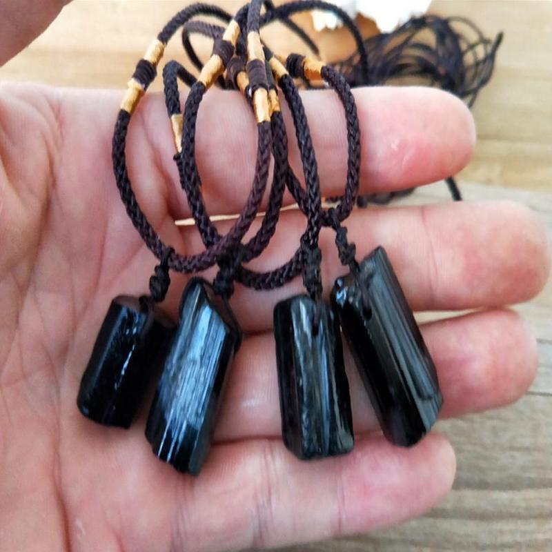 Black Tourmaline Stone Necklace