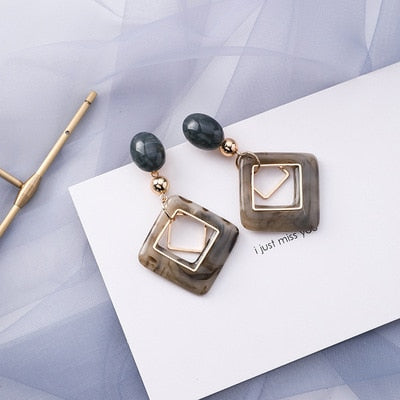 Geometric Drop Earrings