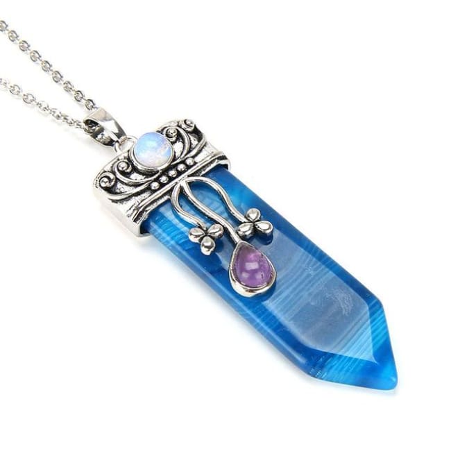Trinity Stone Pendant - Blue Stone