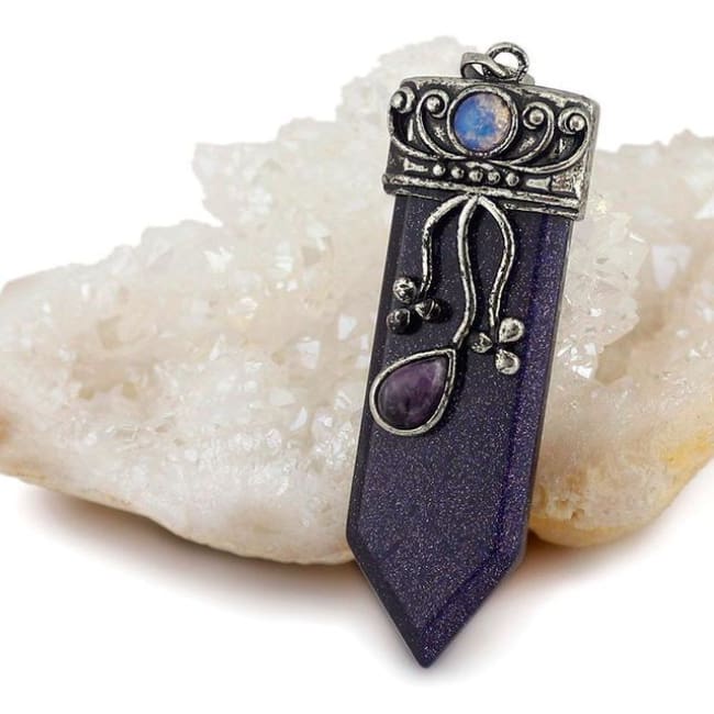 Trinity Stone Pendant - Blue Sand