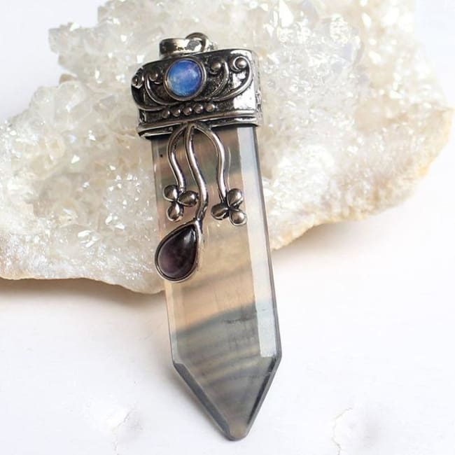 Trinity Stone Pendant - Fluorite