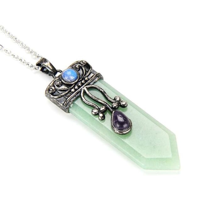 Trinity Stone Pendant - Green Aventurine