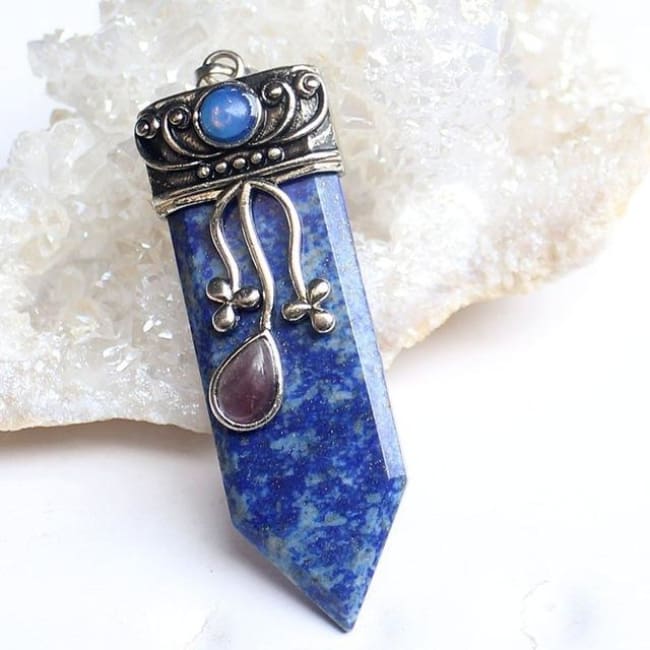 Trinity Stone Pendant - Lapis Lazuli