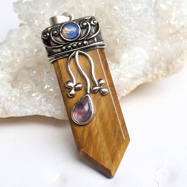 Trinity Stone Pendant - Tigers Eye